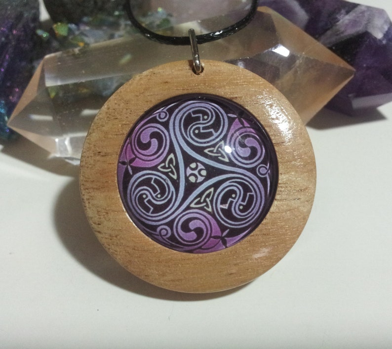 Triskelion Celtic Symbol Pendant in Australian Hardwood Free | Etsy
