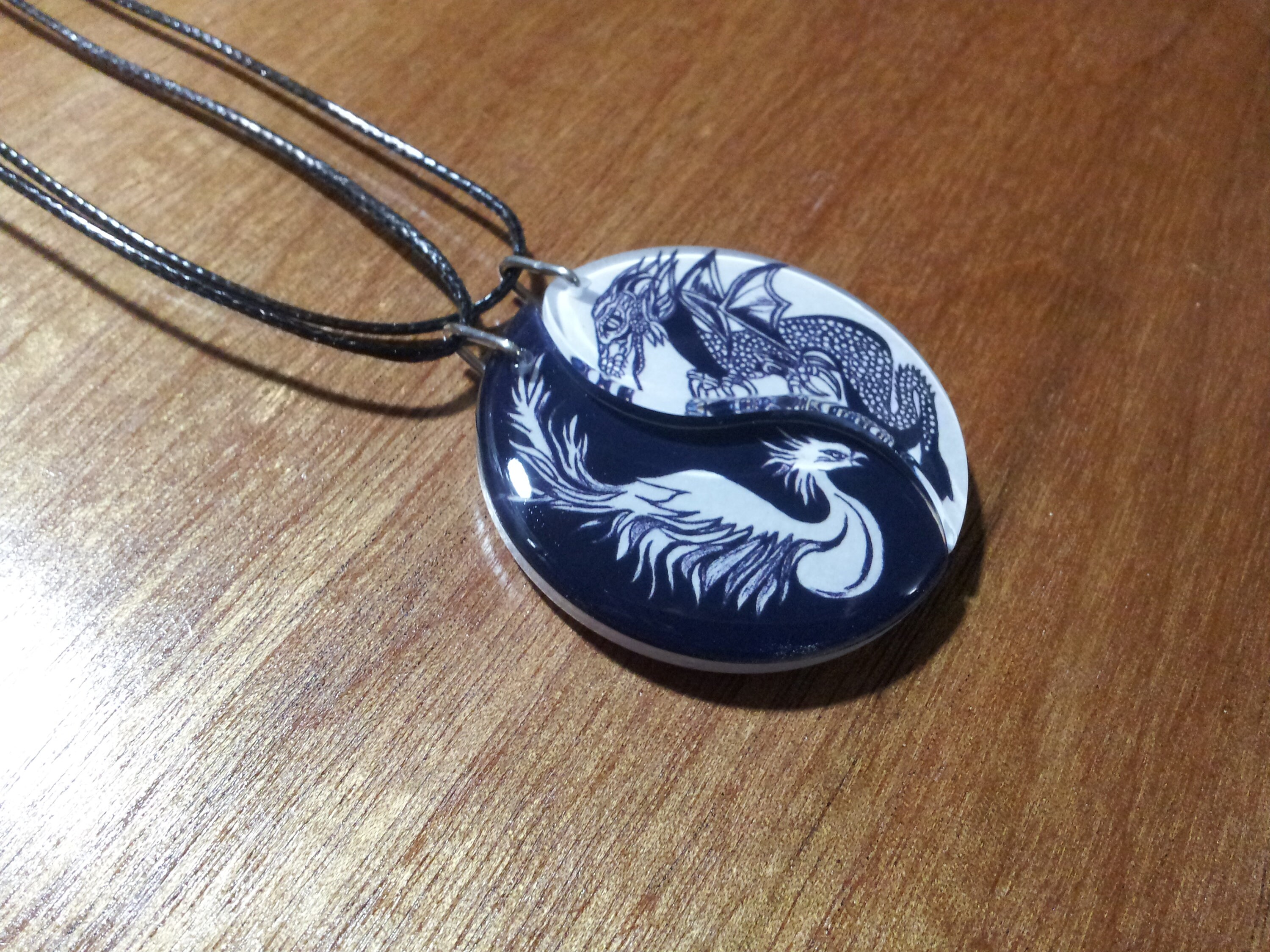 Phoenix and Dragon Friendship Necklaces Wedding Gift Couples Etsy