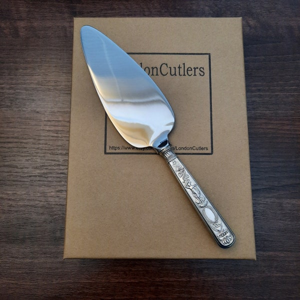 Pie Server with French Sterling Silver Monogram Handle Recycled Antique Cutlery Stainless Steel Server Great Gift Ideas from LondonCutlers