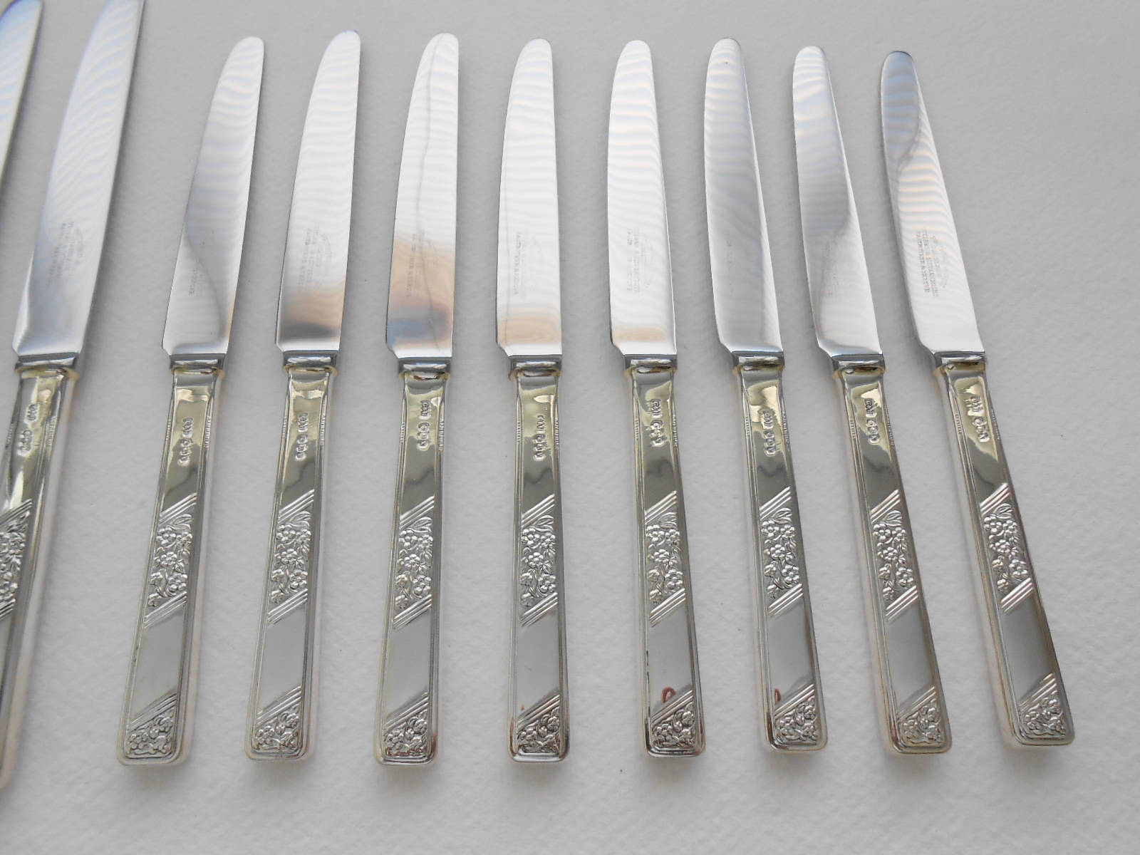 16 Sterling Silver Knives 8 Table Knives and 8 Dessert Knives Etsy