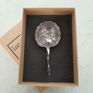 Sterling Silver Dutch Tea Caddy Spoon Chester 1902 Great Gift Ideas for Tea Connoisseurs Silver Spoon 29.1 grams of Dutch Silver