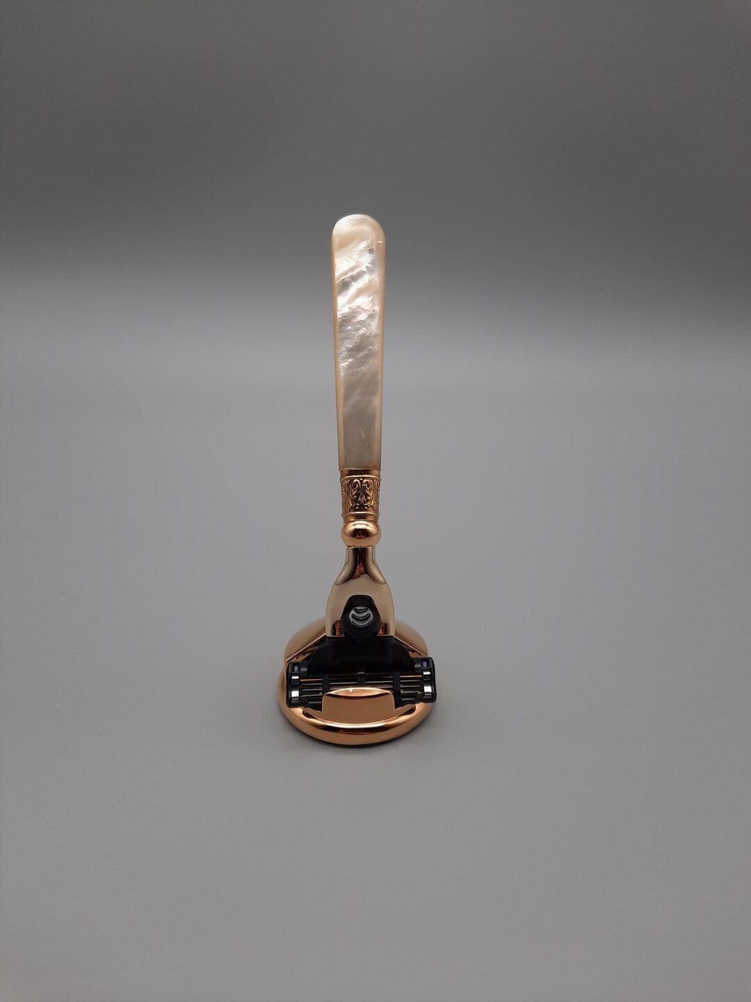 Mach 3 Razor, Antique Mother of Pearl Handle With Gold Plated Trim and ...