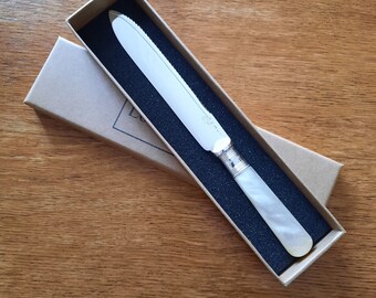 Small Silver Plated Cream Tea Cake Cutter, ReSilvered and Polished to Look Like New, Eat Scones in Style with this Vintage Server dated 1921