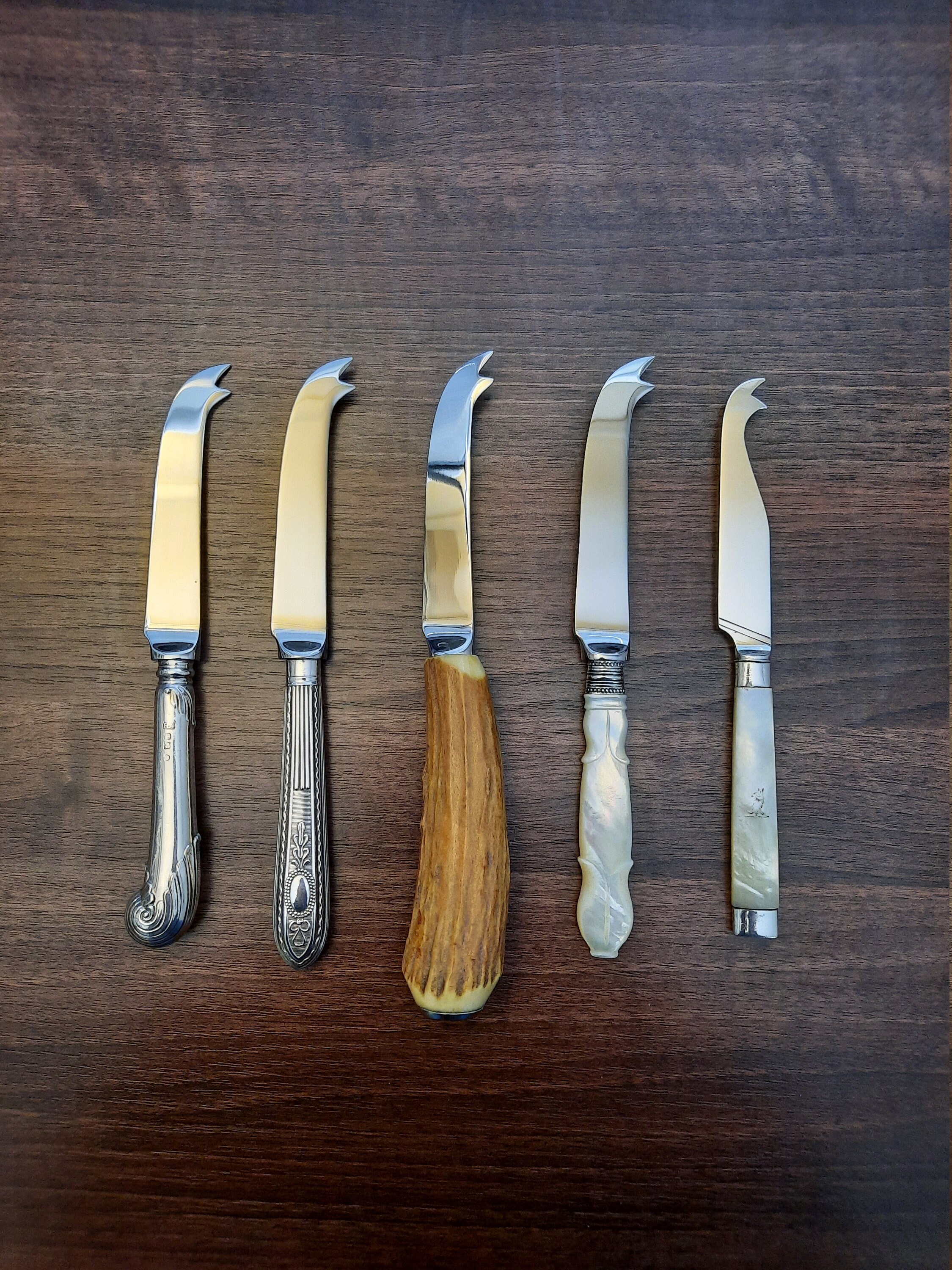 Horn Handled Cheese Knife Recycled Antique Cutlery Retro Style Etsy UK