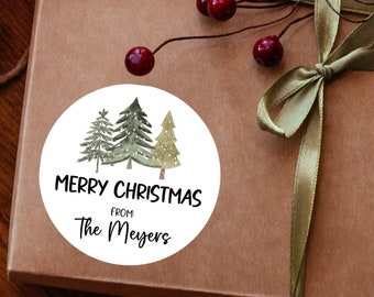 Personalized Holiday Gift Labels - Christmas Gift Tags - Christmas Gift Labels - Custom To and From Present Labels - Christmas Card Stickers