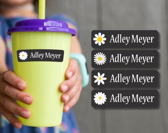 Personalized Waterproof Daycare Name Labels Custom Dishwasher Safe Stickers for Kids, Clothing Tags, Bottles and School Items - NEW25