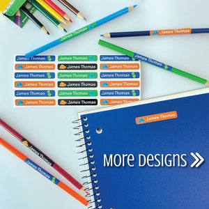 Skinny Name Labels for School Supplies - School Supply Labels - Waterproof Labels - Personalized Name Labels - Labels for School Supplies