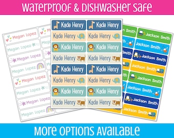 Etiquettes pour garderie - Etiquettes étanches - Étiquettes pour biberons - Etiquettes pour fournitures scolaires - Imperméables et lavables au lave-vaisselle