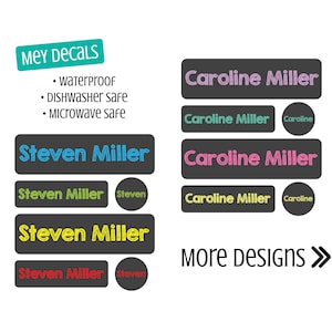 Custom Name Labels for Daycare - Preschool Labels - Waterproof Baby Bottle Labels, Daycare Labels, School Supply Labels, Water Bottle Labels