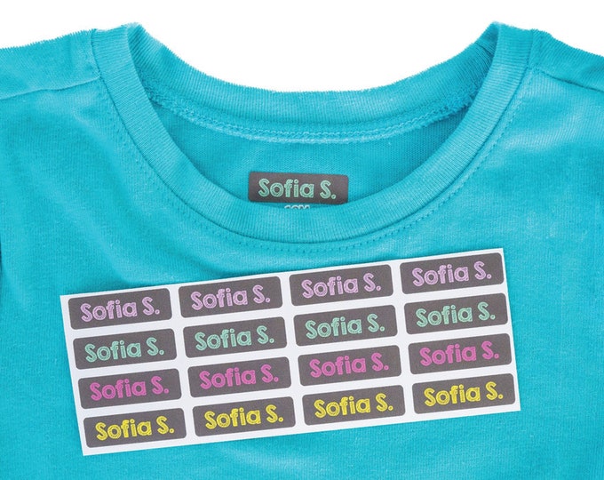 100 Tiny Iron on Clothing Labels Camp Clothing Labels Etsy