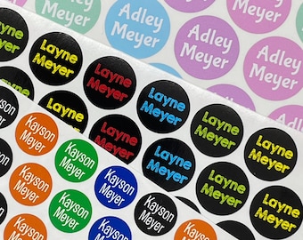 Personalized, Waterproof, Dishwasher-safe, Round Name Labels - Pacifier Labels - Pick Your Theme