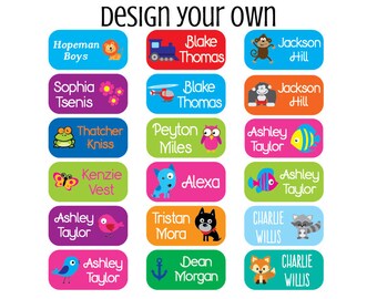 Personalized Clothing Tag Labels - Daycare Clothing Labels - Camp Clothing Labels - Waterproof Labels - Name Labels