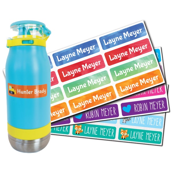 Daycare Labels - Dishwasher Safe Labels - Personalized Name Labels for Daycare - School Supply Labels  - Baby Bottle Labels -Pick Your Theme