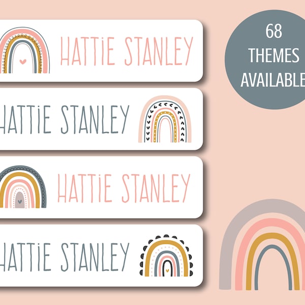 Personalized Name Labels for Kids, Waterproof Labels, Dishwasher Safe Bottle Labels for Daycare, School Supply Labels, Custom Name Stickers