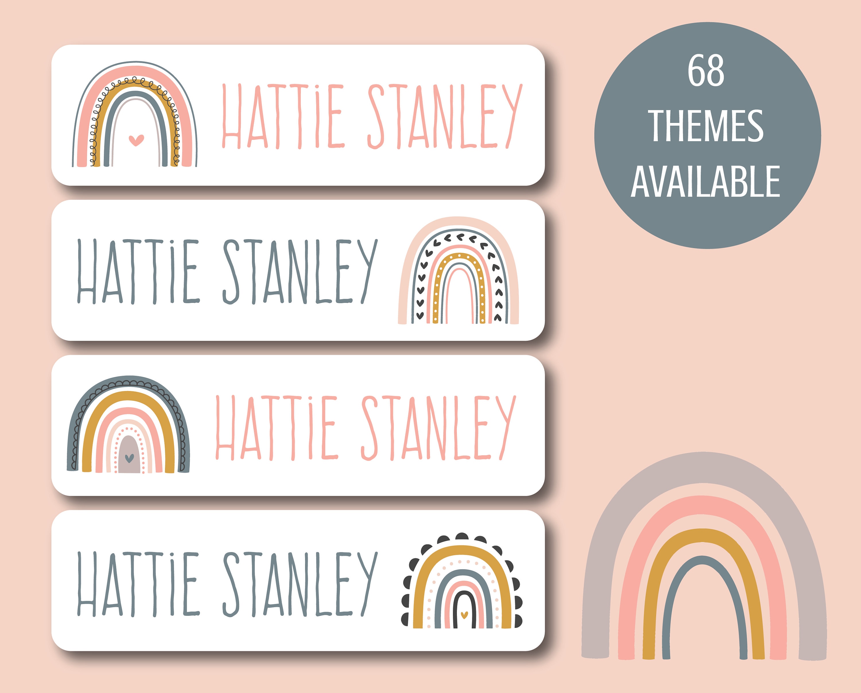 Waterproof Stickers, Full Name DAYCARE Set Vinyl Labels for Kids Small Personalized  Labels for Kids 