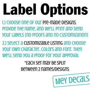 Daycare Pack of Custom Labels Set of 60 Standard, Mini & Pacifier Baby bottle labels, Daycare Labels, Dishwasher safe labels image 10