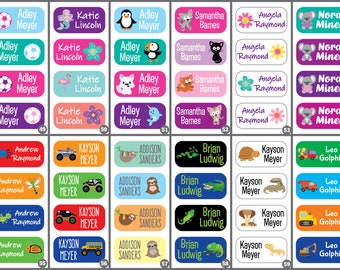 Clothing Labels For Kids: Multicolor Icon Name Labels