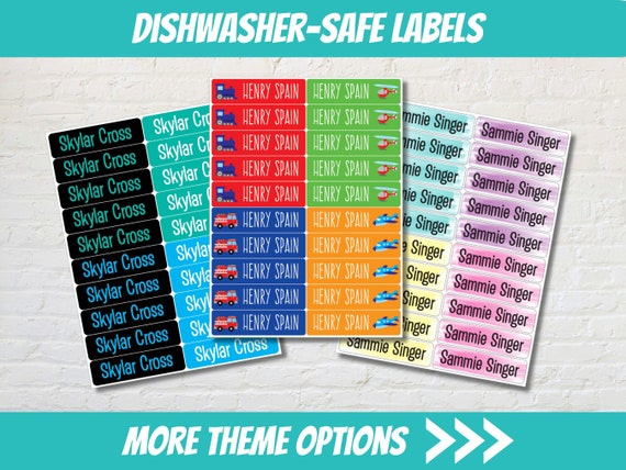 Personalized Waterproof Name Labels for Daycare, Bottles & School Supplies, Dishwasher Safe