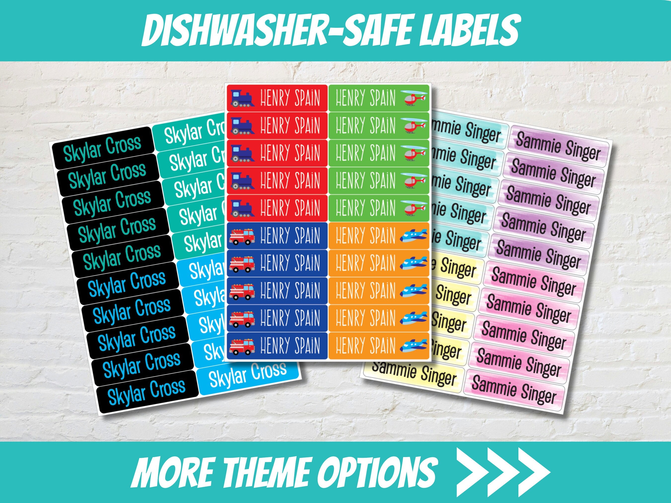 Waterproof Name Labels – Daycare, Bottle, School Supply Stickers