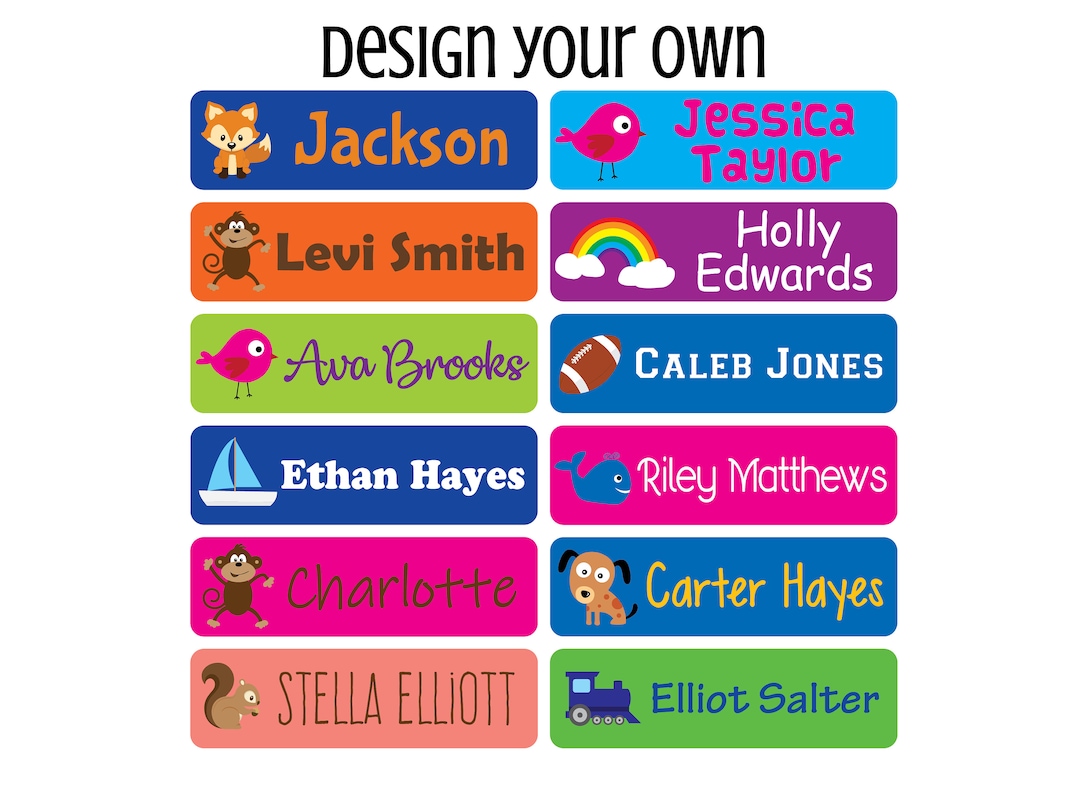 Daycare Labels - Dishwasher Safe Labels- Waterproof Labels - Name ...
