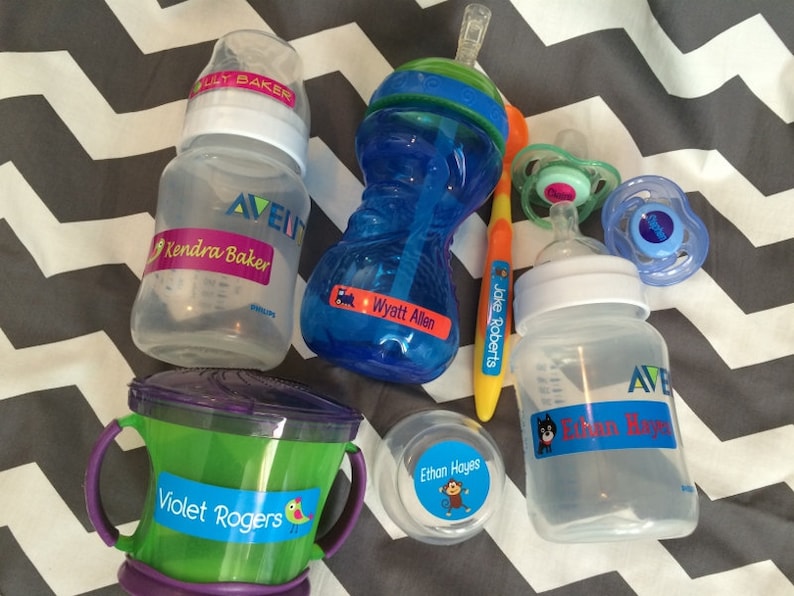 Pacifier Labels Daycare Labels Daycare Pack Baby Bottle Labels Dishwasher Safe Labels Pre Made Design Set Of 60 Labels Accessories Baby Accessories Valresa Com
