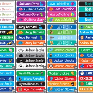 72 Skinny School Supply Labels Waterproof and Dishwasher Safe Personalized Name Labels Labels for School Supplies Name Stickers image 4