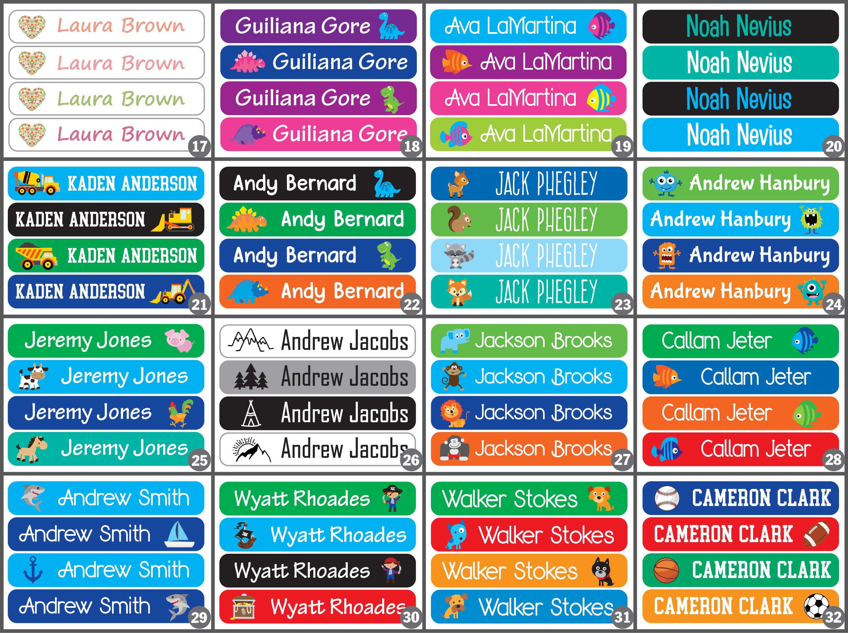 Labels for Kids, Sets of 30, Book Labels for Kids, School Supply Labels,  Personalized 