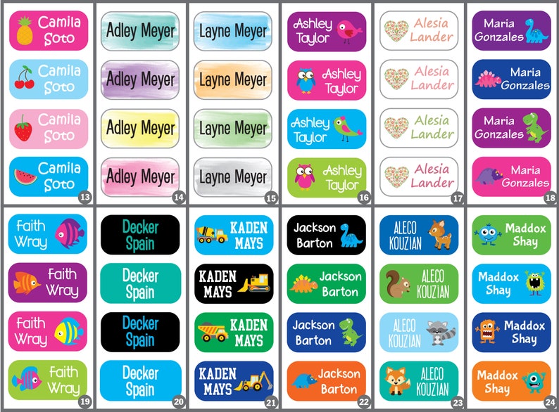 Clothing Tag Labels Daycare Clothing Labels Dishwasher Safe Labels Pick Your Theme image 4
