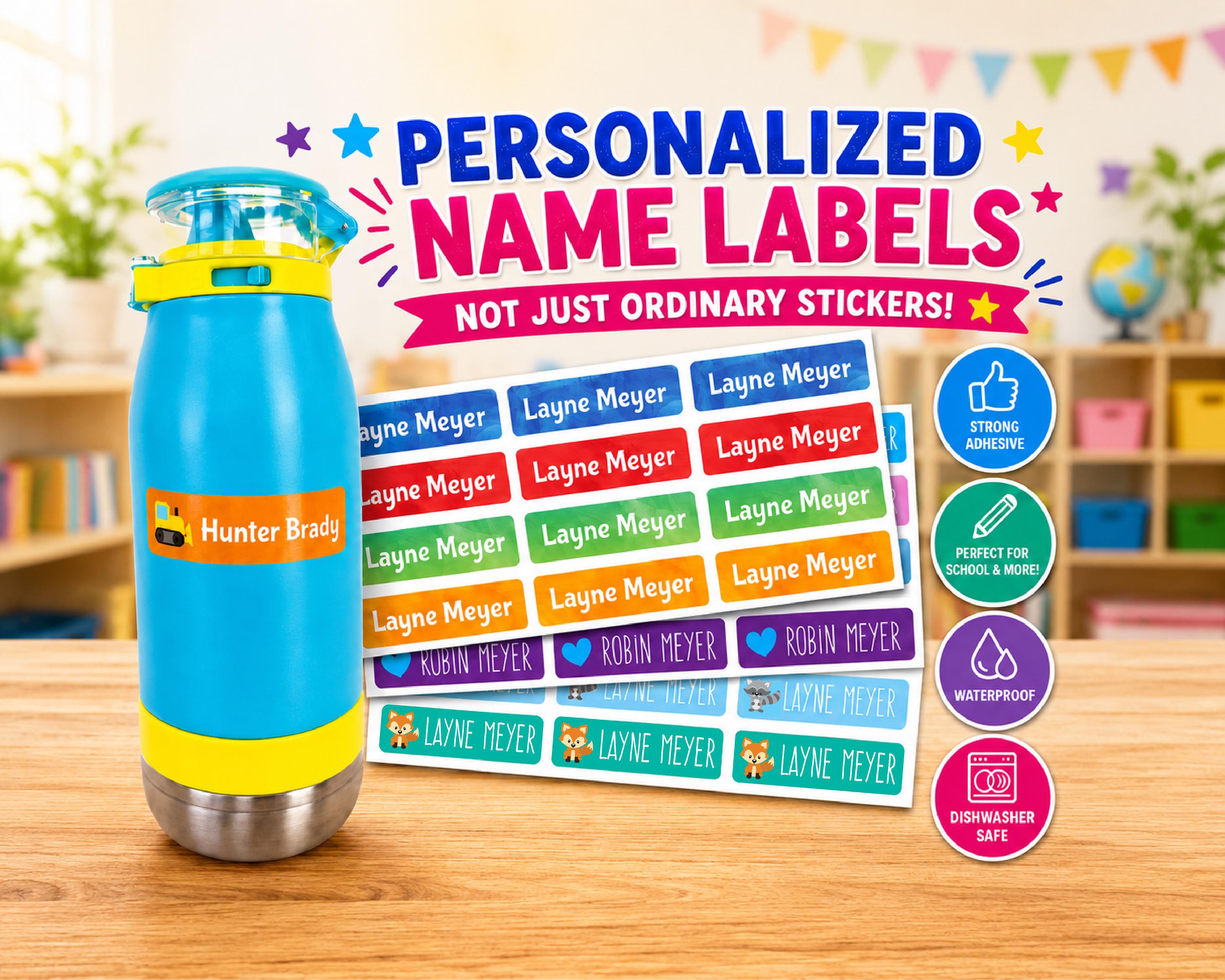 Daycare Labels - Dishwasher Safe Labels - Personalized Name Labels