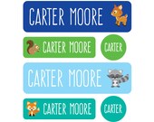 Daycare Labels - Daycare Pack - Set of 60 Labels - Baby bottle labels, School Labels, Dishwasher safe, Woodland Creatures - Pre-made Design