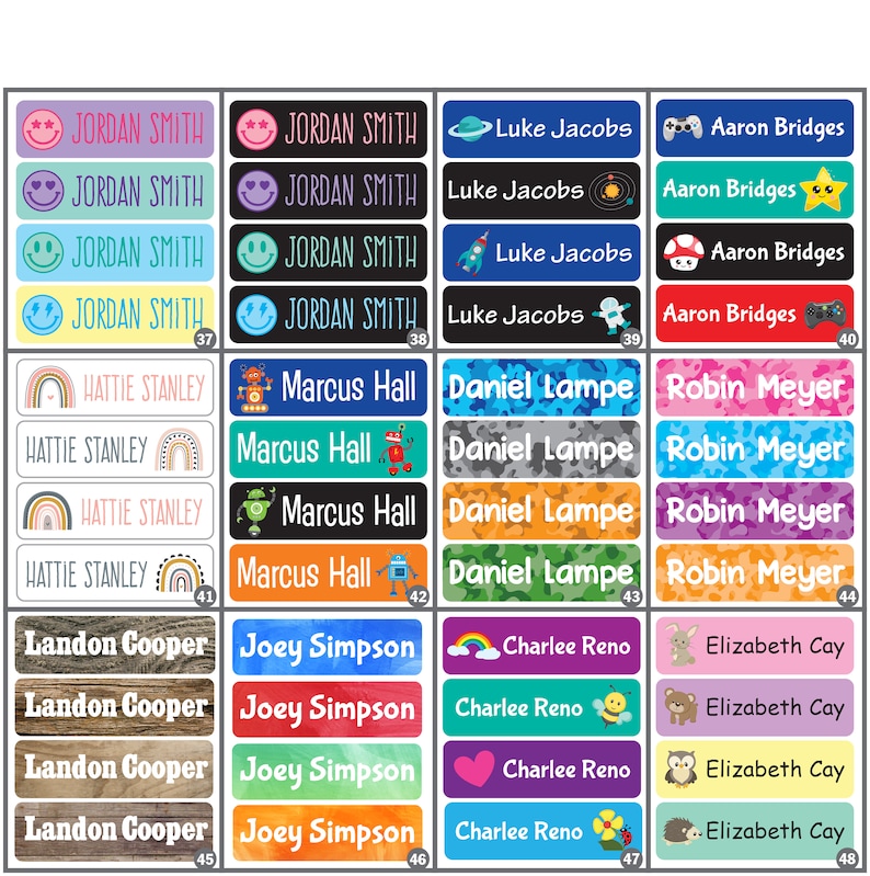 Daycare Labels Dishwasher Safe Labels Personalized Name Labels for Daycare School Supply Labels Baby Bottle Labels Pick Your Theme image 6