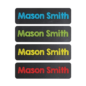 Daycare Labels -  Name Labels for School Supplies - Waterproof and Dishwasher Safe Labels - Chalkboard - Boy