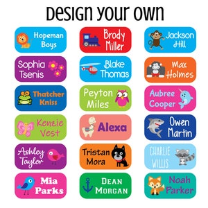 Personalized Clothing Tag Labels - Daycare Clothing Labels - Camp Clothing Labels - Waterproof Labels - Name Labels - Set of 100