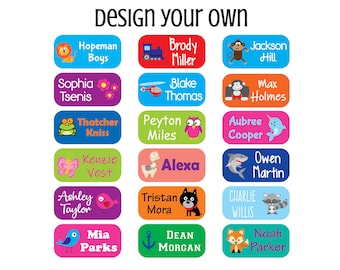 Personalized Clothing Tag Labels - Daycare Clothing Labels - Camp Clothing Labels - Waterproof Labels - Name Labels - Set of 100