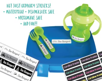 Waterproof Daycare Labels - Preschool Labels - Name Stickers - School Supply Labels - Name Labels for School Supplies