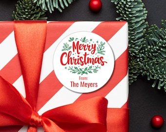 Personalized Holiday Gift Labels - Christmas Gift Tags - Christmas Gift Labels - Custom To and From Present Labels - Christmas Card Stickers
