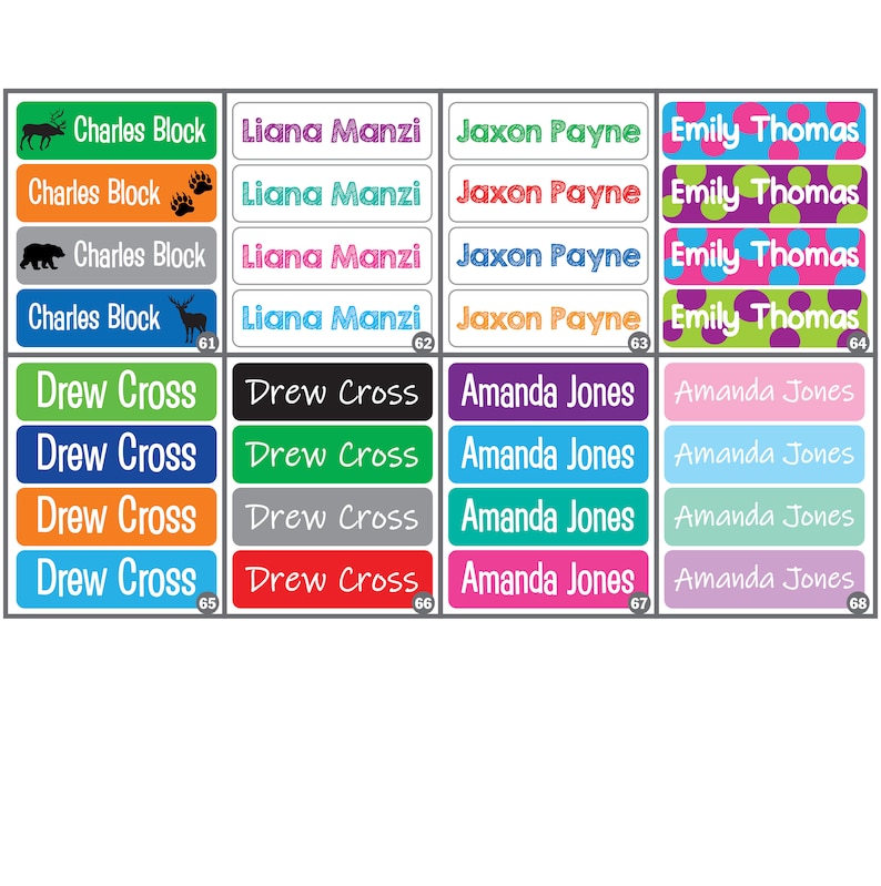 Daycare Labels Dishwasher Safe Labels Personalized Name Labels for Daycare School Supply Labels Baby Bottle Labels Pick Your Theme image 8