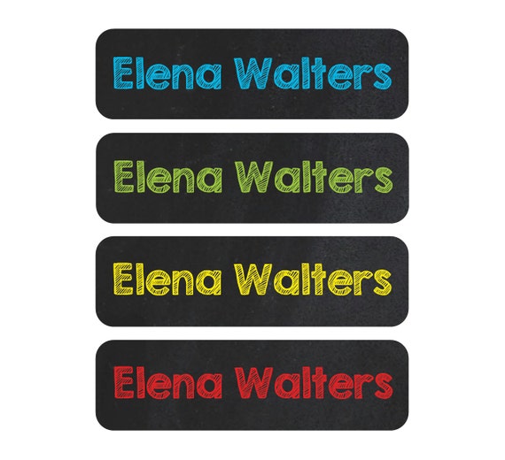 School Supply Labels Waterproof Labels for School Personalized Name Labels  Daycare Labels Name Stickers Chalkboard Font 