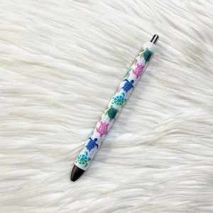 Sea Turtle Pen/Sea Turtle Glitter Pen/Turtle Glitter Pen/Turtle Pen/Glitter Pen/Refillable/Epoxy Pen/InkJoy Pen/Gift/Sea Turtle/Planner Pen