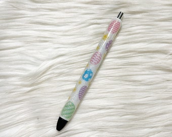 Stylo à paillettes pastel/stylo à paillettes de Pâques/stylo à paillettes d’œuf de Pâques/stylo à paillettes à pois/stylo à paillettes/stylo rechargeable/stylo époxy/stylo InkJoy/cadeau