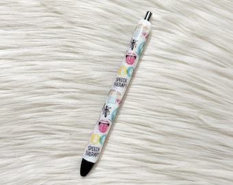 One Speech Therapy Glitter Pen/Medical Glitter Pen/Therapist Glitter Pen/Speech Therapist Pen/Glitter Pen/Refillable/Epoxy Pen/SLP Pen/Gift