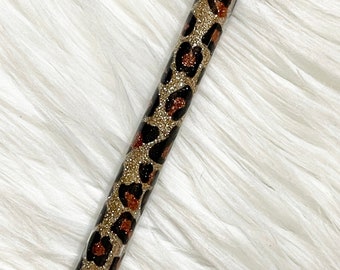 Leopard Glitter Pen | Glitter Pen |  Refillable Pen | Epoxy Pen | InkJoy Pen | Gift | Leopard | Gold