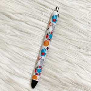 Social Worker Glitter Pen | Glitter Pen | Therapist Glitter Pen | Refillable Pen | Epoxy Pen | InkJoy Pen | Gift