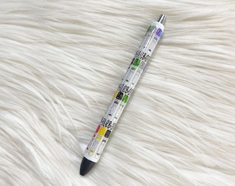 Phlebotomy Life Glitter Pen/Phlebotomy Glitter Pen/Medical Glitter Pen/Lab Glitter Pen/Glitter Pen/Refillable Pen/Epoxy Pen/InkJoy Pen/Gift