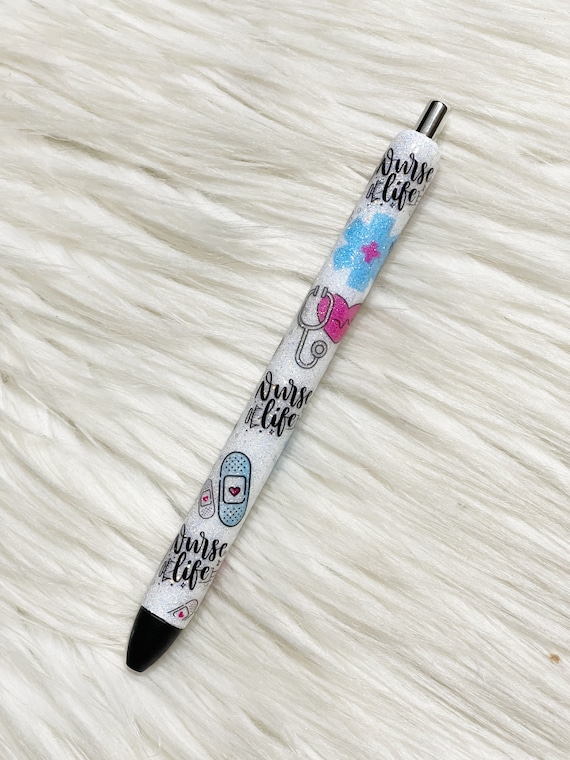 Glitter Pen, Custom Pen, Nurse Pen, Funny Pen, Papermate Inkjoy 0.7mm,  Refillable Gel Pens 