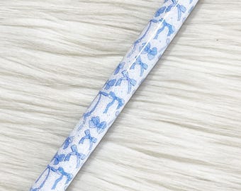 One Blue Coquette Ribbon Glitter Pen/Coquette Glitter Pen/Bow Glitter Pen/Glitter Pen/Blue Glitter Pen/Refillable/Epoxy Pen/Gift/Ribbon Pen