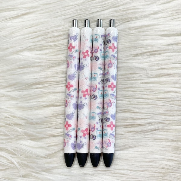One Nurse Glitter Pen | Medical Glitter Pen | Nurse Life Glitter Pen | Glitter Pen |  Refillable Pen | Epoxy Pen | InkJoy Pen | Gift