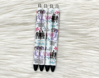 One PCT Glitter Pen/Patient Care Tech Pen/Tech Glitter Pen/Medical Glitter Pen/Glitter Pen/Refillable Pen/Epoxy Pen/Medical Gift/Gift