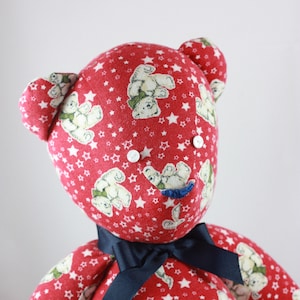 Personalized Memory Bear Made From Clothes Custom Teddy Bear Stuffed Bear Personalized Keepsake Memory Stuffed Animal image 3