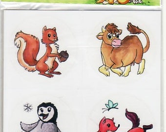 Stickers complete serie, Petit Pois Collection stickers for kids with cute animals